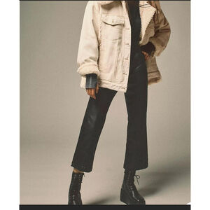 NEW $128 Free People We The Free Black Faux Leather Pants Size 0